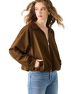 Steve Madden Mackey Jacket - Chestnut-Hand In Pocket