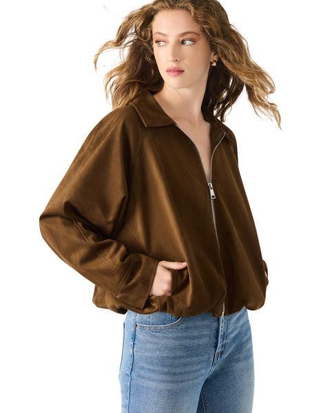 Steve Madden Mackey Jacket - Chestnut-Hand In Pocket