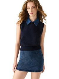 Steve Madden Jeane Sweater Vest - Multi-Hand In Pocket
