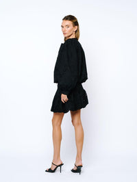 Ciebon Donna Bubble Hem Jacket - Black-Hand In Pocket