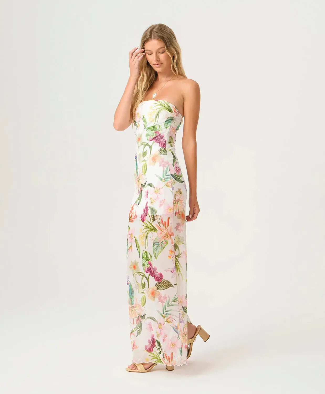 PQ Swim Sofia Tube Dress- Paradise Bloom-Hand In Pocket