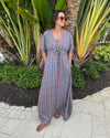 Omika Pia Caftan-Omari Hibiscus-Hand In Pocket