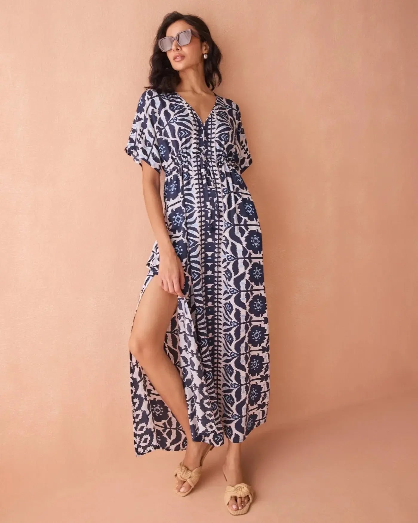 Omika Pia Caftan Dress - Zadie Montego-Hand In Pocket