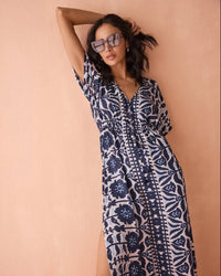 Omika Pia Caftan Dress - Zadie Montego-Hand In Pocket