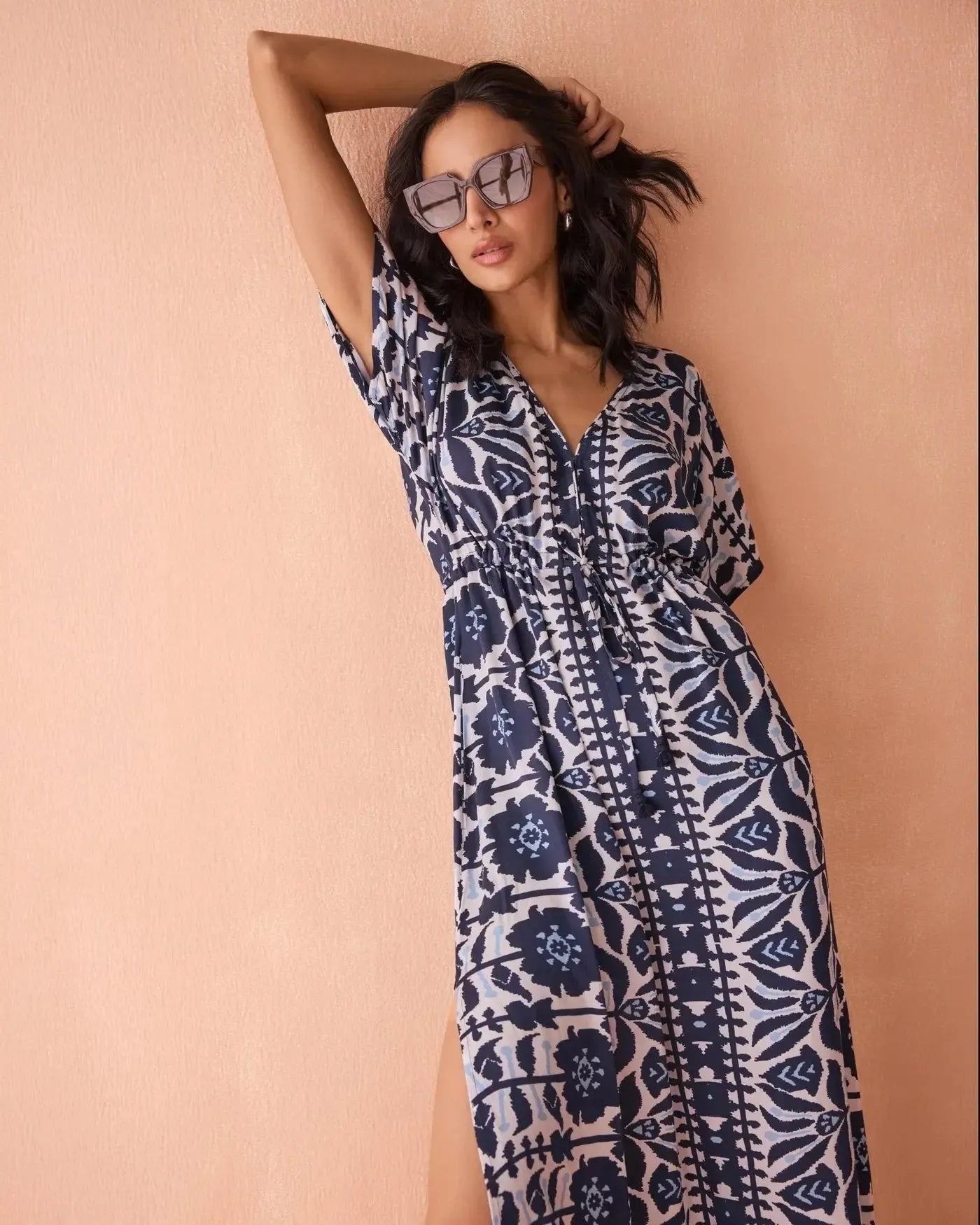 Omika Pia Caftan Dress - Zadie Montego-Hand In Pocket