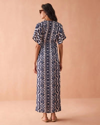 Omika Pia Caftan Dress - Zadie Montego-Hand In Pocket