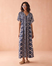 Omika Pia Caftan Dress - Zadie Montego-Hand In Pocket