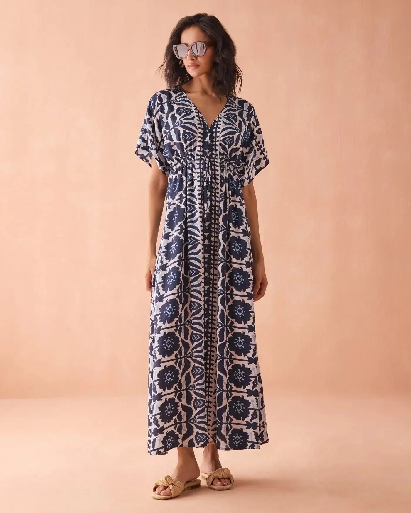 Omika Pia Caftan Dress - Zadie Montego-Hand In Pocket