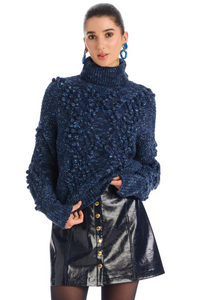 Allison Daphne Sweater- Midnight Space Dye-Hand In Pocket