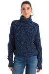 Allison Daphne Sweater- Midnight Space Dye-Hand In Pocket