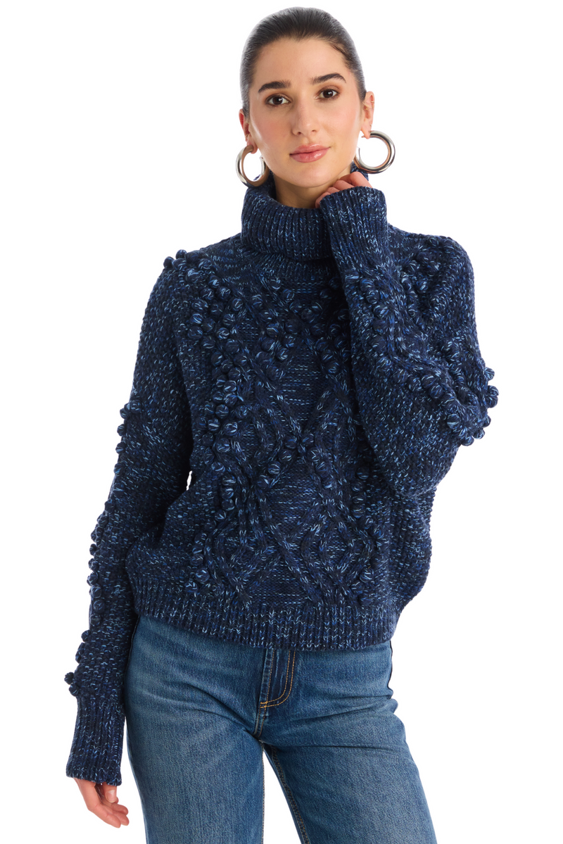 Allison Daphne Sweater- Midnight Space Dye-Hand In Pocket