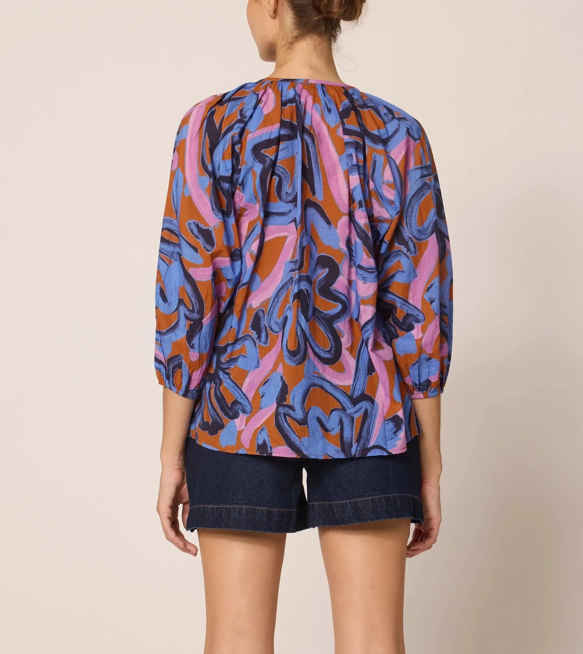 Cleobella Ramona Blouse - Fresco Print-Hand In Pocket