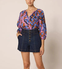 Cleobella Ramona Blouse - Fresco Print-Hand In Pocket