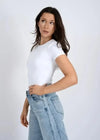RD Style Roxi SS Tee- White-Hand In Pocket