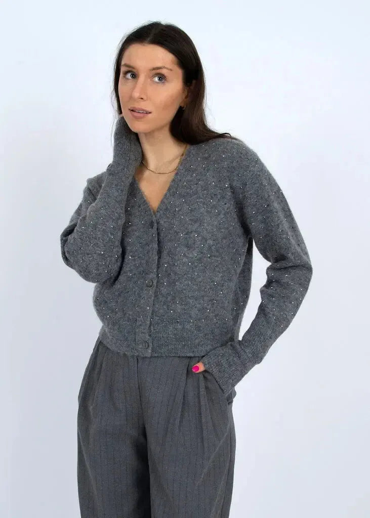 RD Style Tesni Cardigan - Grey-Hand In Pocket