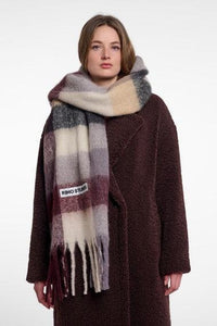 Rino & Pelle Halia Plaid Patterned Scarf - Dusty