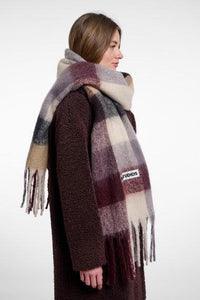 Rino & Pelle Halia Plaid Patterned Scarf - Dusty