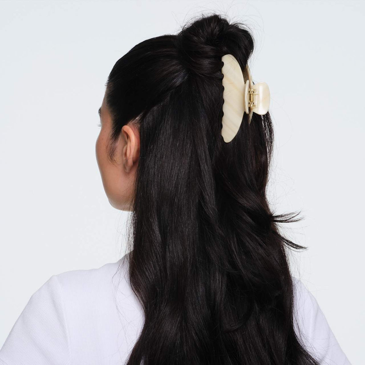 Big Effing Claw Clip - Buttercream-Hand In Pocket