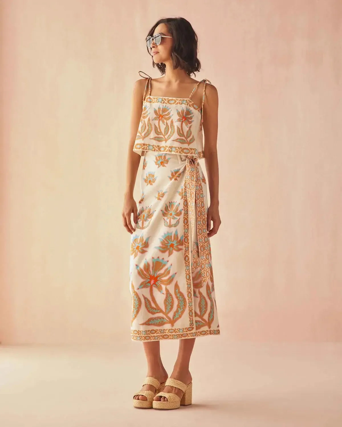 Omika Sammi Skirt - Adya Guava-Hand In Pocket
