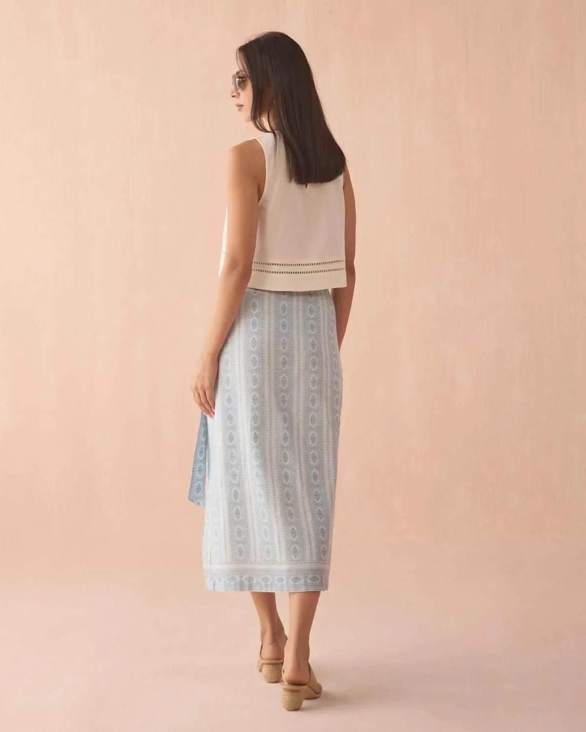 Omika Sammi Midi Skirt - Fiona Ice-Hand In Pocket