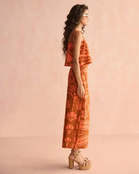 Omika Sammi Skirt - Naia Terracotta-Hand In Pocket