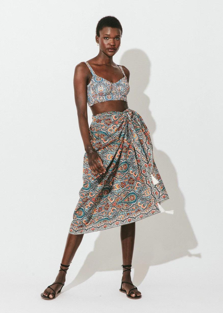 Cleobella Sarong - Meadow Print-Hand In Pocket
