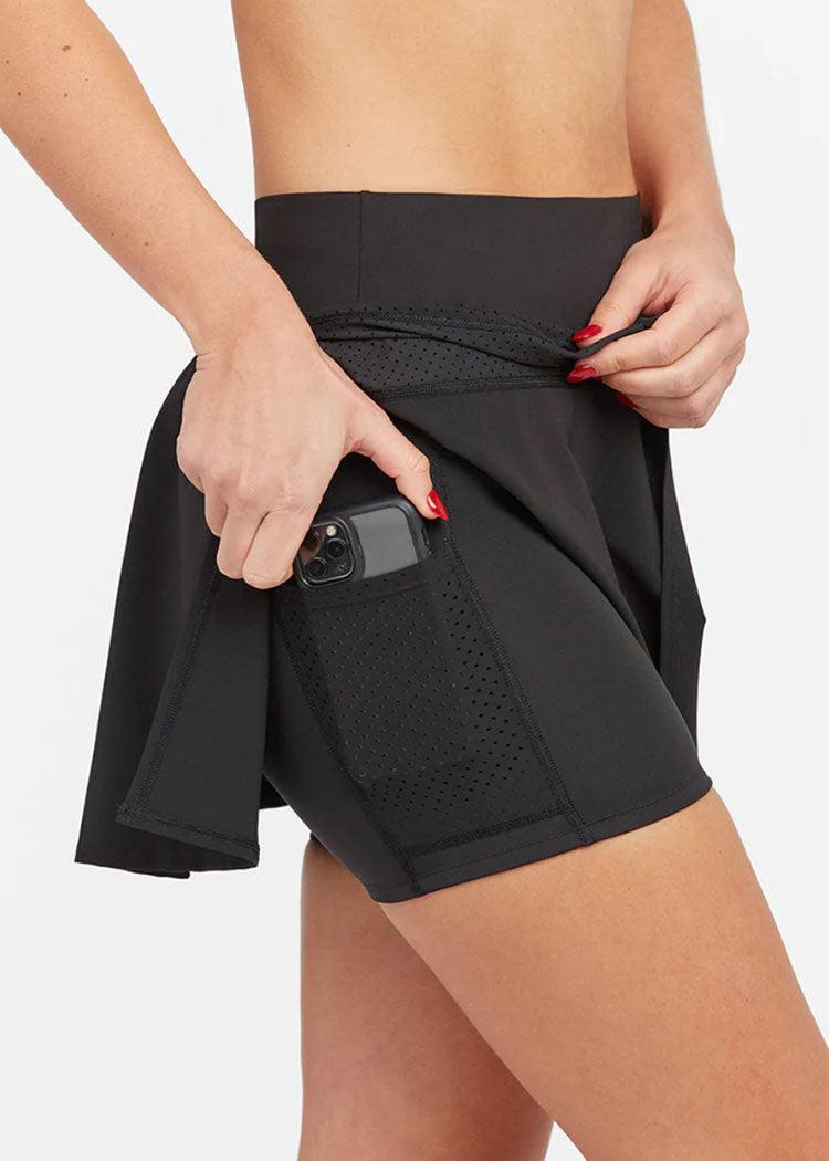 Spanx The Get Moving Skort 14" - Black ***FINAL SALE***-Hand In Pocket