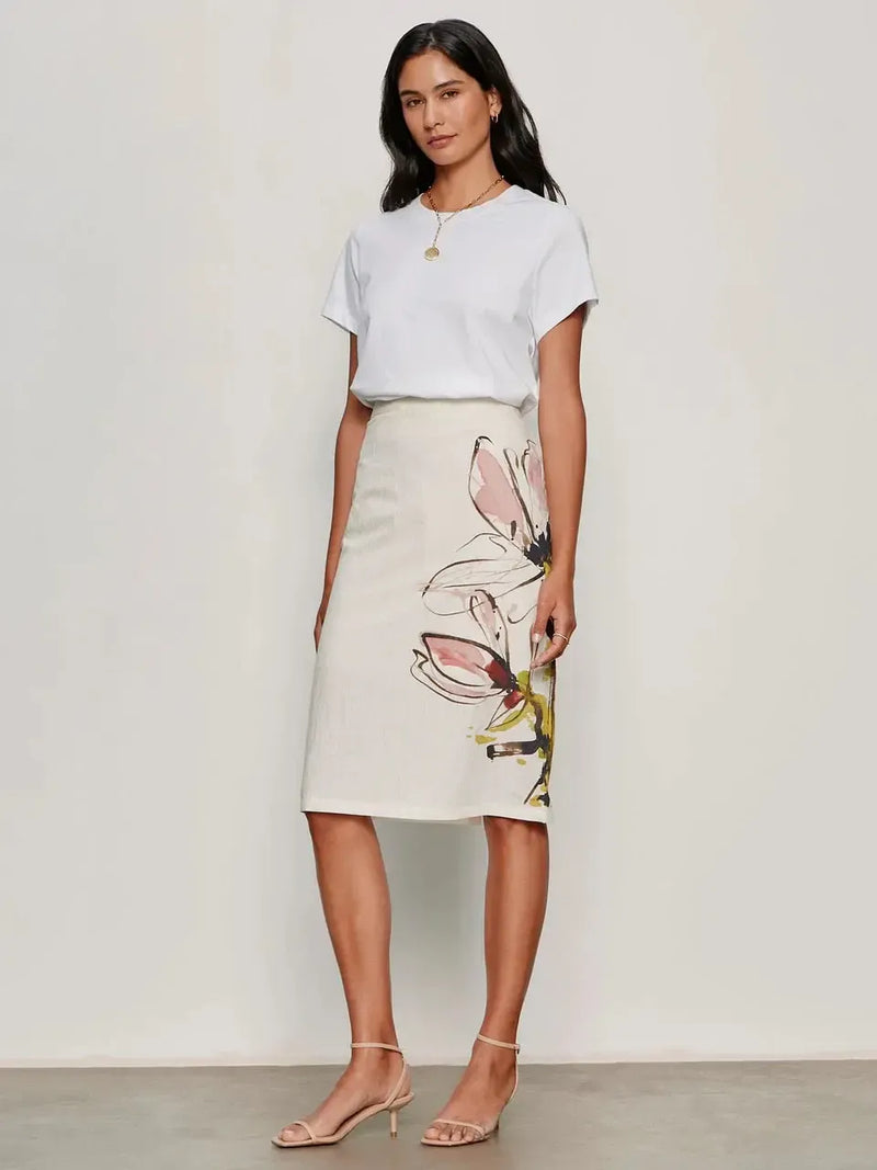 Sanctuary Spring Fleur Pencil Skirt - Fleur-Hand In Pocket