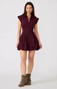 Steve Madden Dyanne Dress - Deep Fig-Hand In Pocket