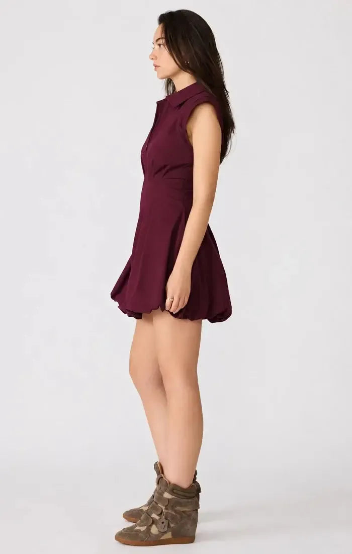Steve Madden Dyanne Dress - Deep Fig-Hand In Pocket