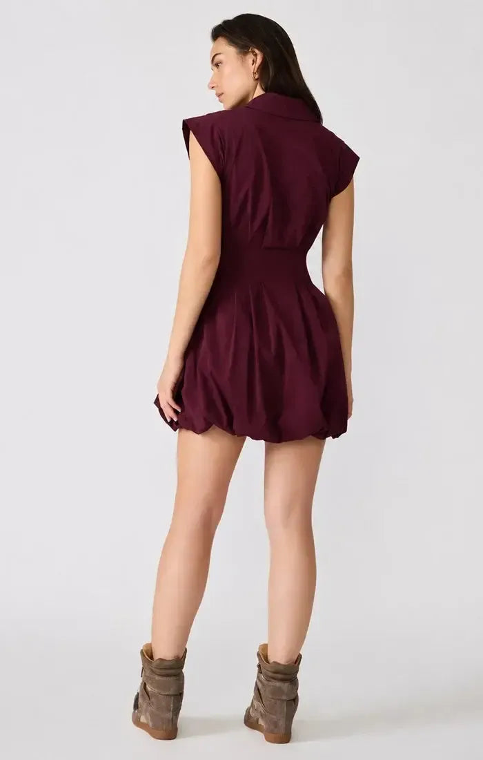Steve Madden Dyanne Dress - Deep Fig-Hand In Pocket
