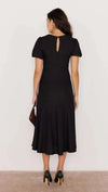 MINKPINK Anais Drop Waist Midi Dress- Black-Hand In Pocket