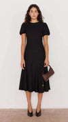 MINKPINK Anais Drop Waist Midi Dress- Black-Hand In Pocket