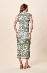 Cleobella Summer Ankle Dress- Verdant Flight-Hand In Pocket