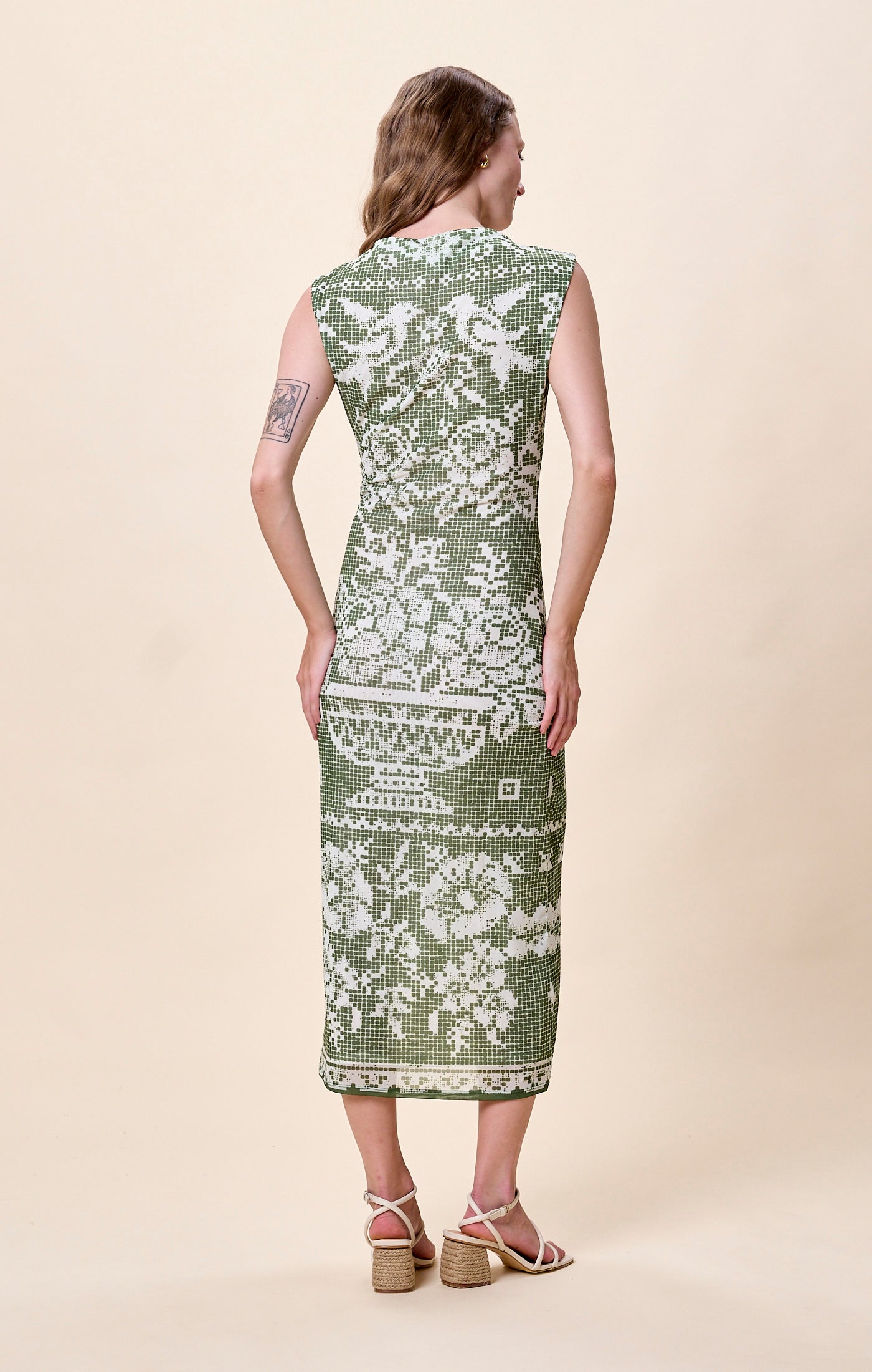 Cleobella Summer Ankle Dress- Verdant Flight-Hand In Pocket