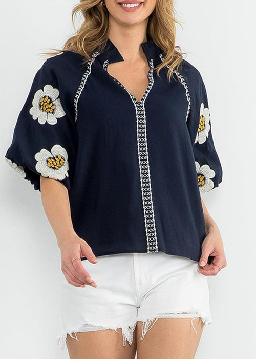 THML Jenny Embroidered Top-Hand In Pocket