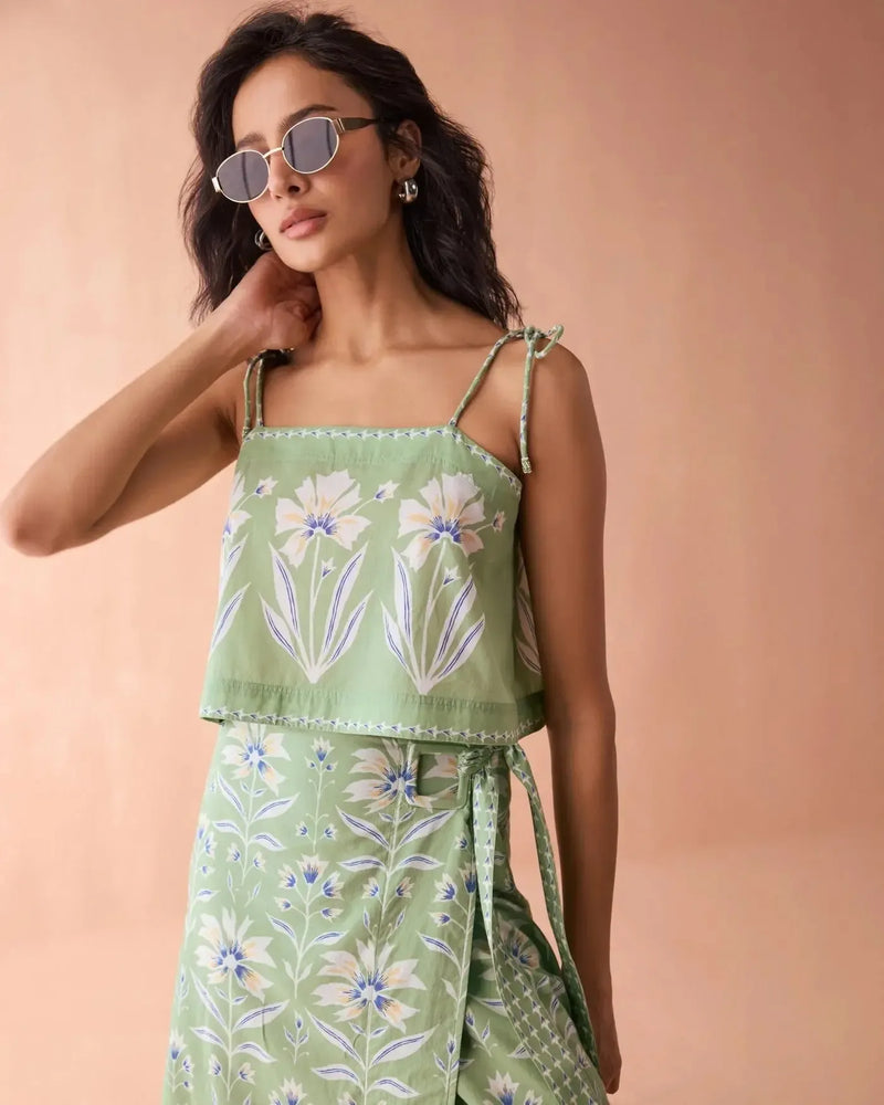 Omika Tillie Tank - Macie Matcha-Hand In Pocket