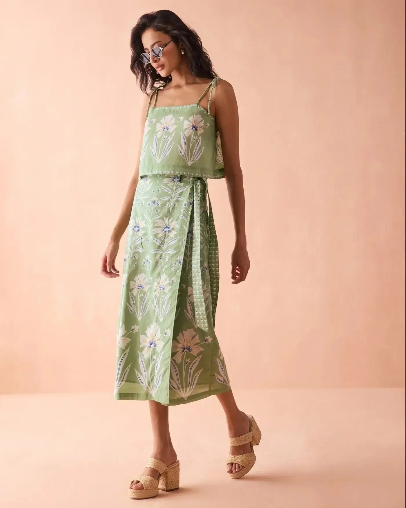 Omika Tillie Tank - Macie Matcha-Hand In Pocket