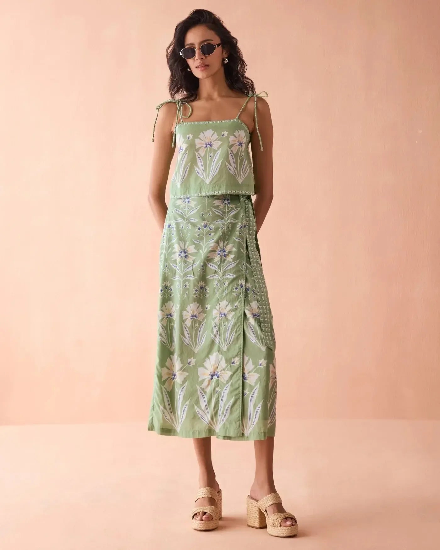 Omika Tillie Tank - Macie Matcha-Hand In Pocket