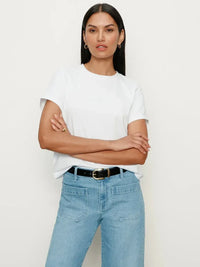 Sanctuary Timeless Tee- White-Hand In Pocket