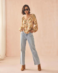 Omika Tiya Blouse- Aleena Butternut-Hand In Pocket