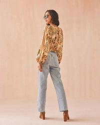 Omika Tiya Blouse- Aleena Butternut-Hand In Pocket