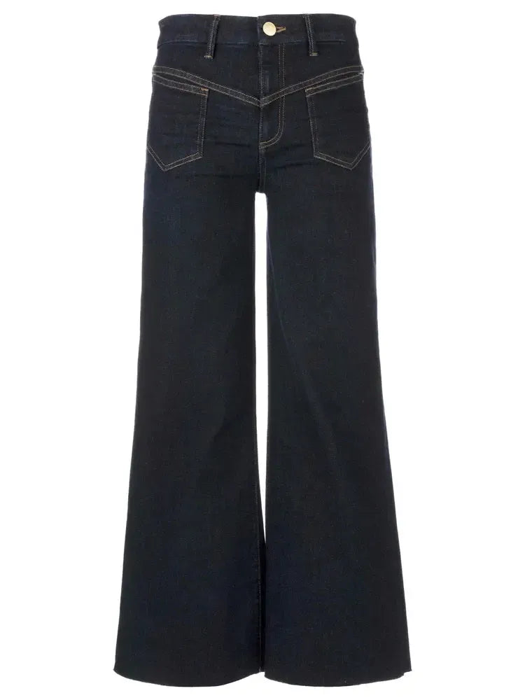 KUT Charlotte High Rise Wide Leg Denim- Sustain ***FINAL SALE***-Hand In Pocket