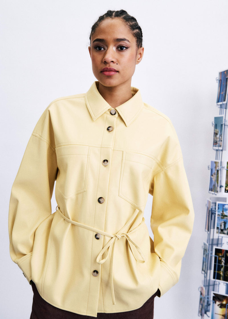 FRNCH Takayama Shirt - Beurre-Hand In Pocket
