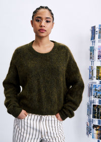 FRNCH Brooks Sweater - Kaki-Hand In Pocket