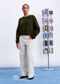 FRNCH Brooks Sweater - Kaki-Hand In Pocket