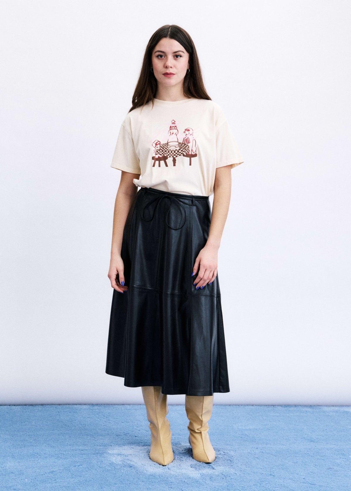 FRNCH Mokpo Skirt - Noir-Hand In Pocket