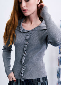 FRNCH Hayun Sweater - Gris-Hand In Pocket