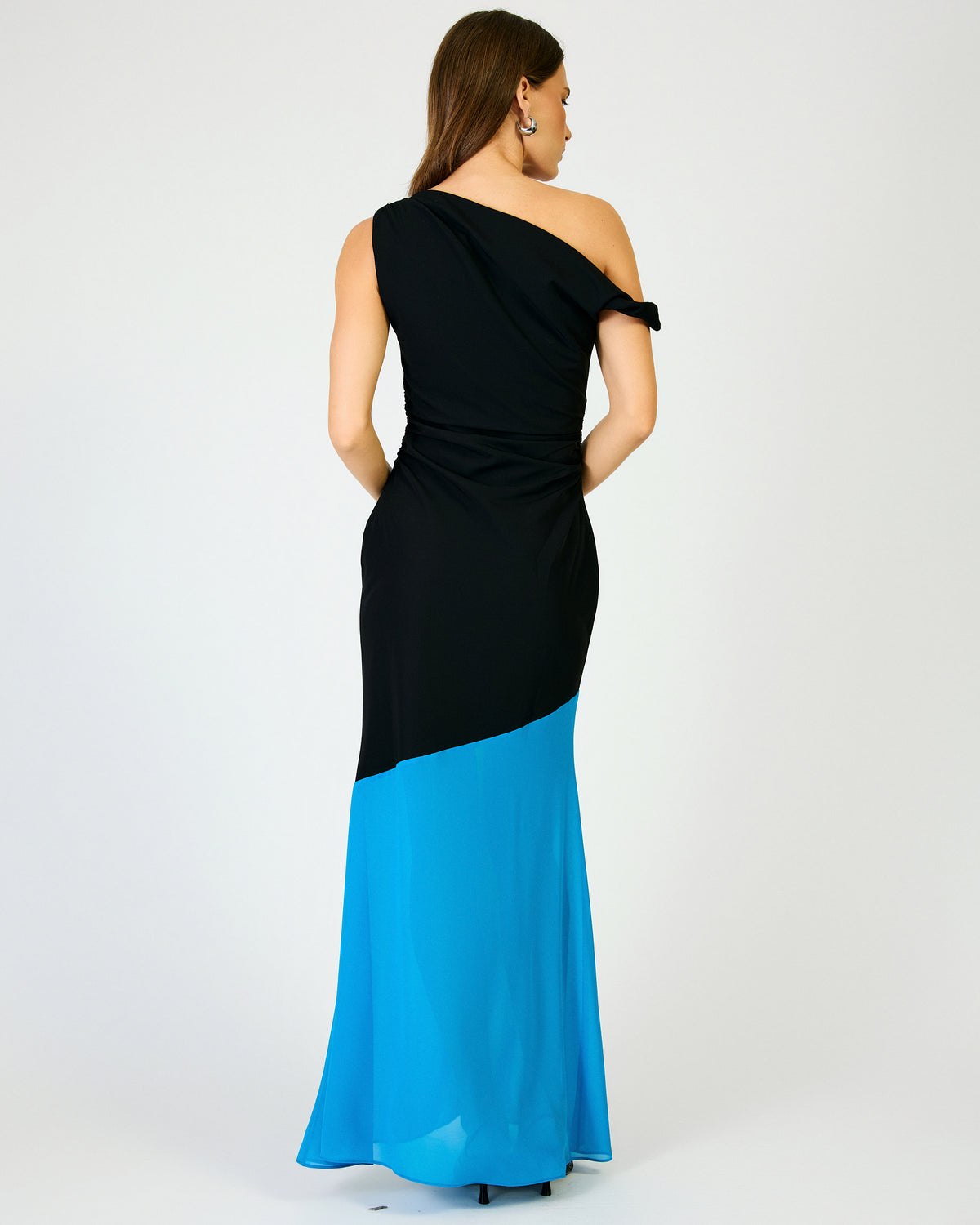 Line + Dot Mia Maxi Dress - Black Multi-Hand In Pocket