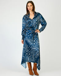 Line + Dot Tora Shirt - Navy-Hand In Pocket